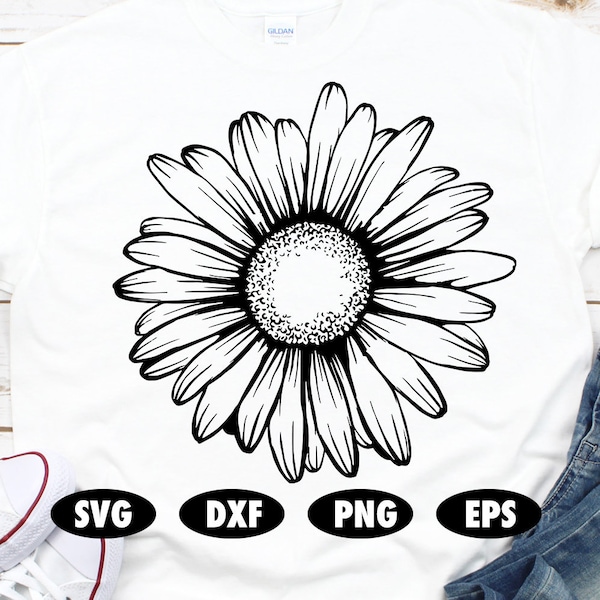 Daisy svg, Daisy cut file, Daisy shirt, Flower svg, Floral svg, Daisies svg, Laurel svg, Blossom svg, Plant svg, Petal svg, Bouquet svg