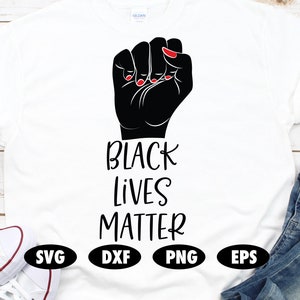 Schwarze Leben Materie Svg, Faust Svg, schwarze Frau Svg, Afroamerikanerin Frau Svg, Afro Svg, Afro Frau Svg, Anti-Rassismus-Svg, Mädchen Macht Svg