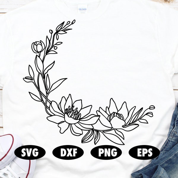 Magnolia svg, Magnolia cut file, Magnolia shirt, Flower svg, Floral svg, Wreath svg, Laurel svg, Blossom svg, Plant svg, Petal svg