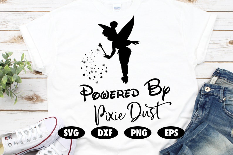 Powered by Pixie Dust svg Tinkerbell svg Fairy svg | Etsy