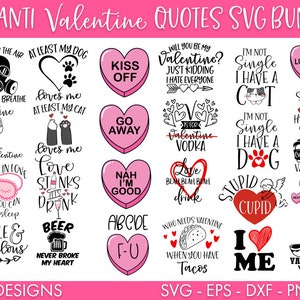 25 Anti Valentine&#39;s day SVG Bundle, Anti Valentines SVG Bundle, SVG Bundle, Funny Valentines svg, Valentines svg, Cupid svg, Single svg