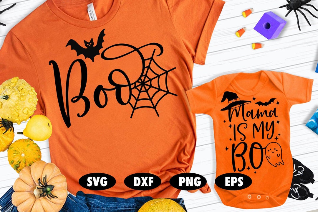 Matching Halloween Shirt Mom and Child Svg, Couple Svg, Mama is My Boo