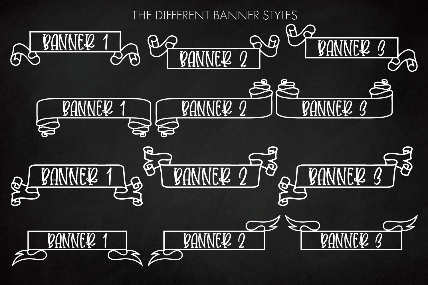 Banner Font, Banner Svg Font, Banner Doodle, Handwritten Font ...
