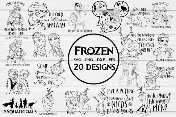 Download Frozen Bundle Svg Let It Go Svg Frozen Svg Frozen Cut File Etsy