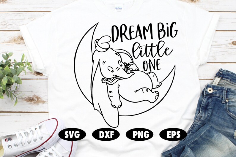 Download Dream big little one svg Dumbo svg Dumbo cut file Disney ...