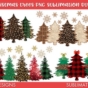 Pacchetto PNG sublimazione dell'albero di Natale. Leopardo png, plaid di bufalo png, albero di Natale png, pino png. Natale png, Ghepardo png