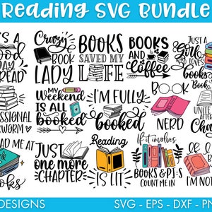 Reading bundle svg, Reading quotes svg, Reading svg, Svg bundle, Book svg, Book svg bundle, Book nerd svg, Funny book svg, Book quotes svg