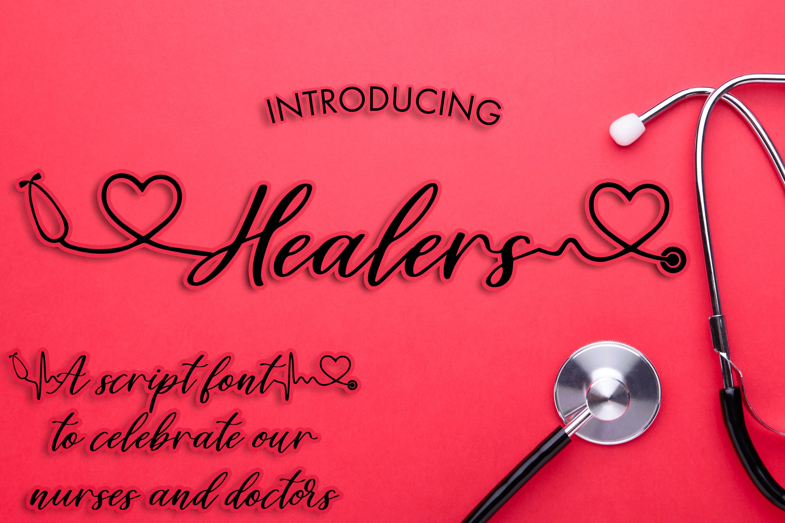 Healers Font Nurse Font Doctor Font Stehoscope Font Nurse Etsy UK