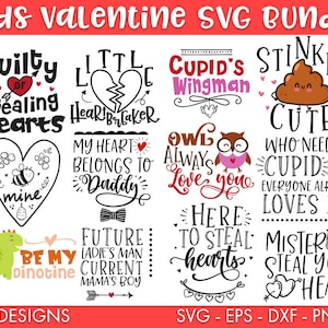 Kids Valentine&#39;s Day SVG Bundle, Kids Valentines quotes svg, Valentine&#39;s Day svg, Svg Bundle, Kids svg, Baby valentine svg, Funny svg