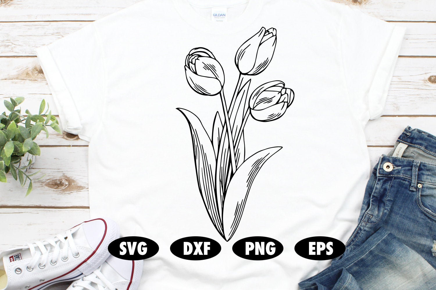 Tulip Svg Tulip Cut File Tulip Shirt Flower Svg Floral Etsy Singapore