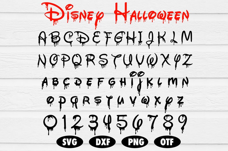 Download Disney halloween font Halloween alphabet svg Font svg | Etsy