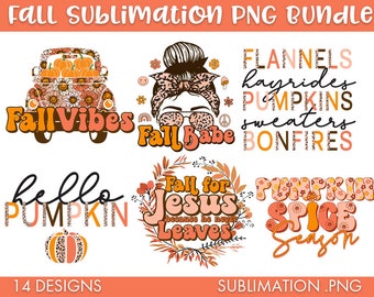 Herbst Sublimation PNG Bundle, Retro Herbst Sublimation, Halloween Sublimation, Herbst Sublimation, Herbst png, Retro png, Messy Bun png