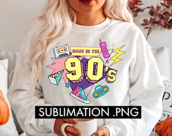 Made In The 90s PNG Sublimation, 90s png, Retro png, Vintage png, 90s kid png, 1990s design omg, 90s sublimation, 90s trend png, Groovy png