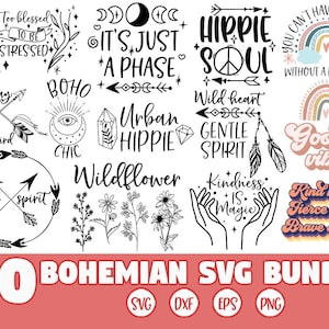 Boho svg bundel, Boho svg bundel, Veer svg, Tribal svg, Yoga svg, Inspirerende svg, Motivational svg, Quotes svg, Positiviteit svg