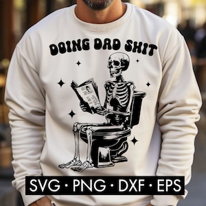Doen papa Sh*t SVG, grappige papa SVG, grappige vader SVG, vaderdag SVG, papa shirt SVG, trendy SVG, grappige t-shirt design SVG, skelet SVG