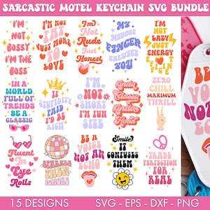 Pacote Svg de chaveiro Sarcástico Motel, Citações de chaveiro Sassy Svg, Pacote SVG sarcástico, provérbios sarcásticos svg, Chaveiro engraçado svg, Sassy Svg