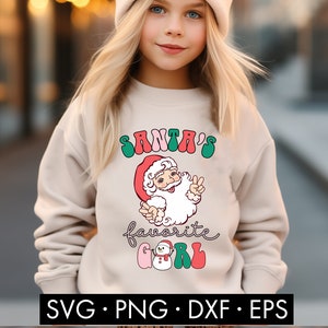 Santa&#39;s favorite girl svg, Funny Christmas svg, Santa svg, Snowman svg, Kids Christmas svg, Christmas svg, Christmas png, Christmas gift