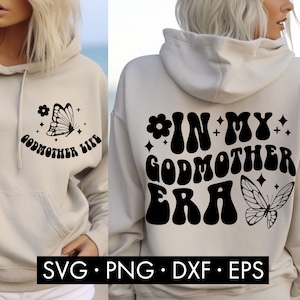 Na Era da Minha Madrinha SVG, Madrinha Svg, Madrinha Engraçada Svg, Bolso frontal svg, Borboleta svg, Moderna Madrinha Svg, Madrinha Cricut