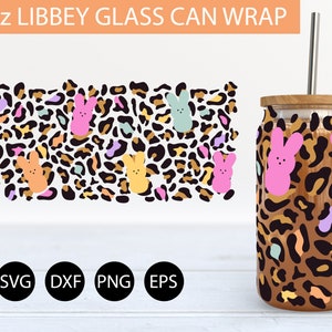 Easter Bundle 16oz Libbey Glass Can SVG File Cup Wrap, Libbey PNG ...