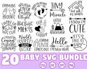 Baby-Bundle Svg, Baby Zitate Svg, Baby Boy Svg, Svg Bundle, Bundle, Baby Svg, Neugeborene svg, Baby Mädchen Svg, Baby geschnitten Datei, lustige Baby Svg