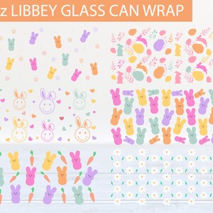 Easter Bundle 16oz Libbey Glass Can SVG File Cup Wrap, Libbey PNG ...