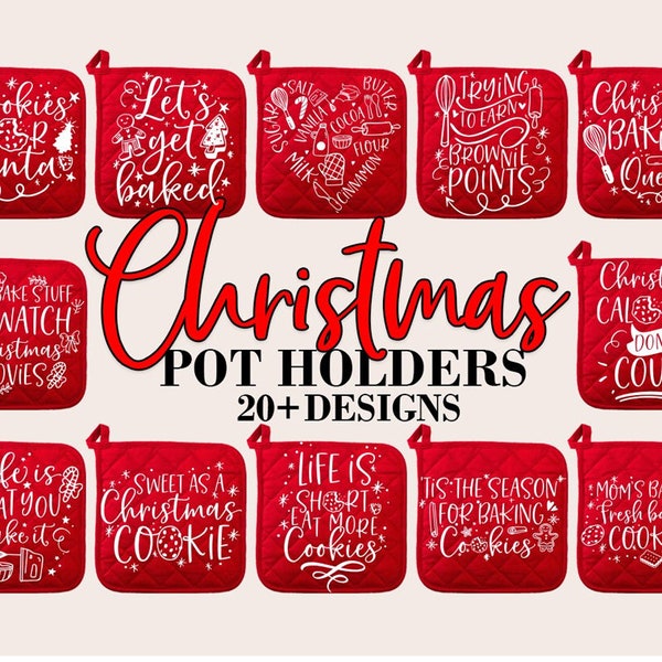 Christmas Pot Holder Bundle svg, Christmas pot holder svg, Christmas baking svg, Christmas bundle svg, Christmas bake svg, Svg bundle