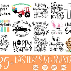 Paquet de svg de Pâques, paquet de Pâques, paquet de Svg, svg de lapin, clipart de Pâques, fichiers de coupure de Pâques, svg de Pâques, svg de Jésus, svg religieux, svg drôle