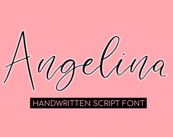 Angelina font, Wedding font, Script font, Calligraphy font, Cricut font, Feminine font, Handwritten font, Digital font, Svg font