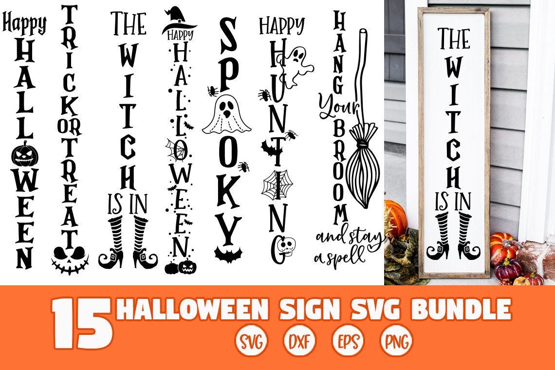 Halloween Porch Sign SVG Bundle, Halloween Bundle svg, Halloween svg,…