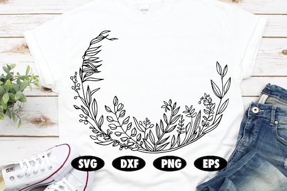 Download Flower Wreath Svg Half Wreath Svg Wreath Svg Wedding Svg Etsy