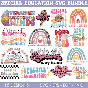 SPED SVG-Bundle, SPED Png, Sonderpädagogik, Lehrer-Svg, Regenbogen-Svg, Neurovielfalt-Svg, Lehrer-Apfel-Svg, Sofort-Lehrer-Svg