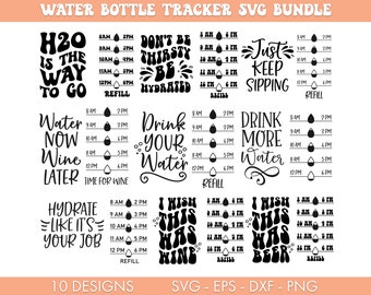 Water Bottle Tracker Svg Bundle, Water Bottle Svg, Water Tracker Svg, Fitness Svg, Drink your water svg, Water track Svg, Water Tracker png