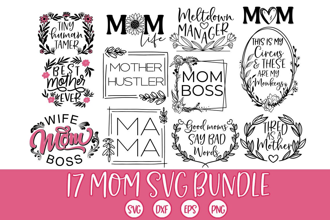 Mom SVG Bundle Flower SVG Floral Svg Wreath Svg Floral Mom - Etsy