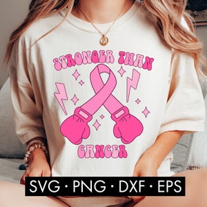 Retro Breast Cancer SVG Bundle, Breast cancer SVG, Breast cancer Png, Pink Ribbon svg, Retro cancer svg, Fight cancer Svg, Tackle cancer svg image 4