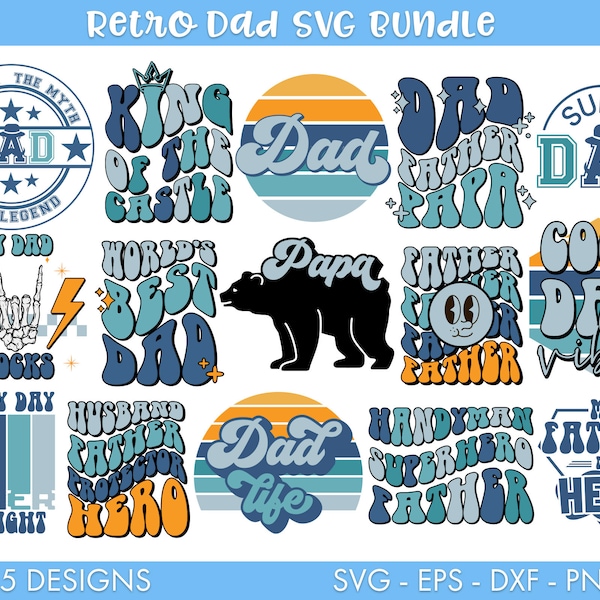 Father's Day Svg Bundle, Dad Quotes Svg, Dad SVG Bundle, Father's Day Gift, Funny dad keychain svg, retro dad Svg, Dad png, Daddy svg