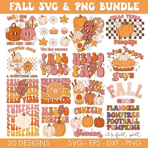 Fall SVG Bundle, Fall Quotes SVG, Funny fall quotes svg, Fall gifts svg, Fall puns svg, Cute pumpkin svg, Retro Fall SVG, Fall png