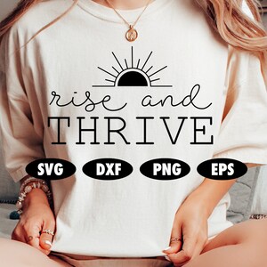 Keep Rising Svg Rise and Thrive SVG, Boss Babe Svg, Motivational Svg, Inspirational Svg ...