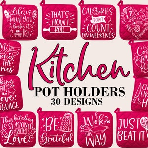 Funny Kitchen Pot Holder Puns SVG Bundle, Kitchen svg, Kitchen svg bundle, Kitchen quotes svg, Kitchen sayings svg, Kitchen puns svg