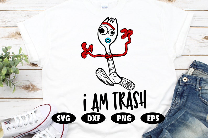 I am trash SVG Forky svg Funny svg Toy Story SVG Disney | Etsy