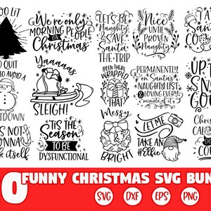 20 Funny Christmas Sayings Svg Bundle, Citazioni natalizie svg bundle, Xmas svg, Christmas bundle svg, Ugly christmas sweater svg, Svg bundle