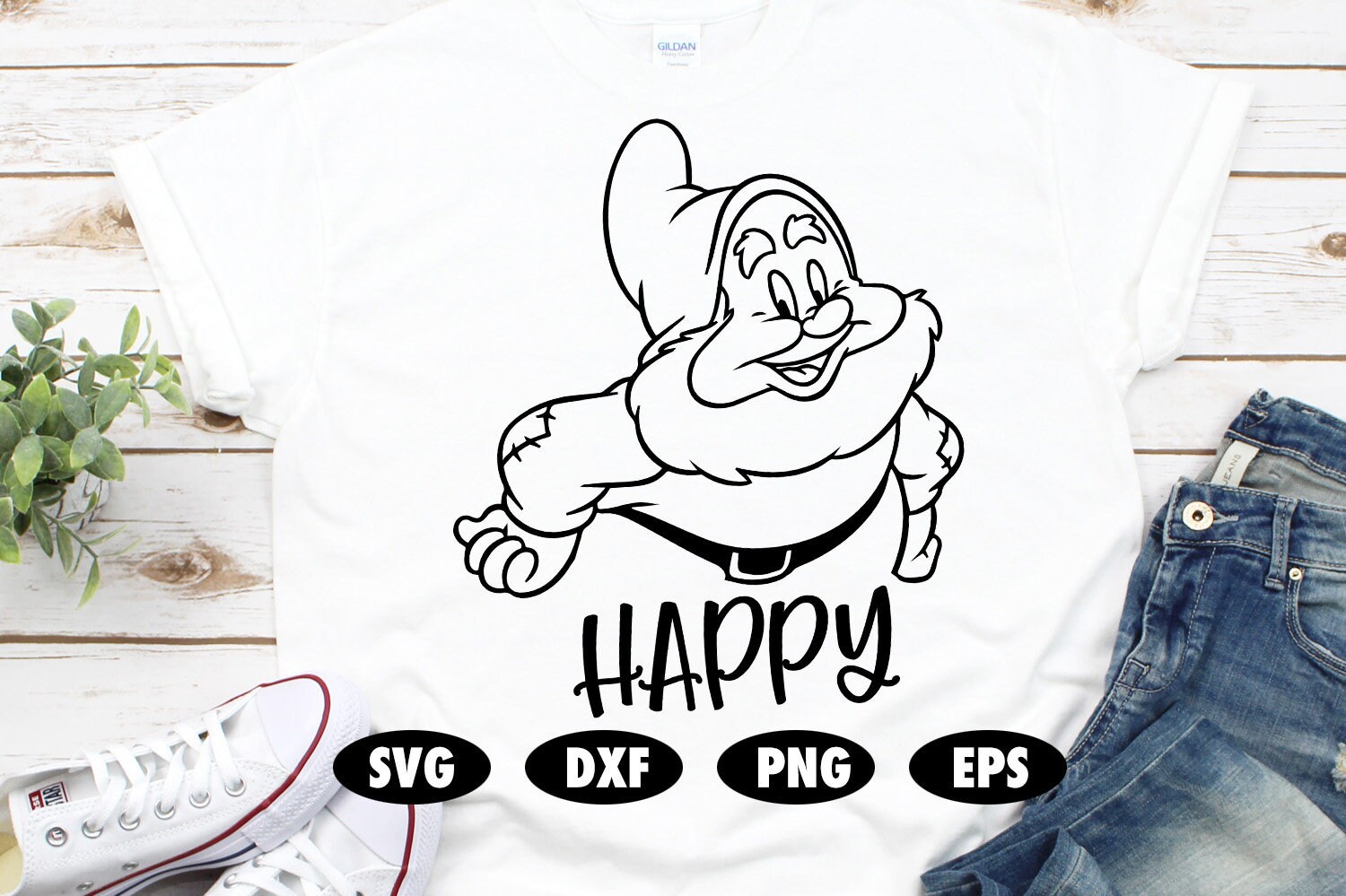 Happy svg Dwarf svg Snow White and the seven dwarfs svg Etsy