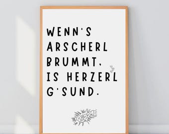 Lustige Badezimmer Sprüche Poster - Wanddeko für die Toilette (Digtialer Scarica PDF)