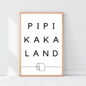 Pipi Kaka Land Druck Badezimmer-poster (digitale download pdf)