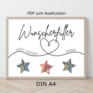 Personalized Birthday Money Gift Template: Printable DIY Card (PDF)