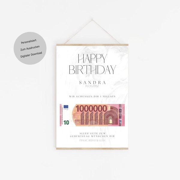 Erste Million Geburtstag Etsy