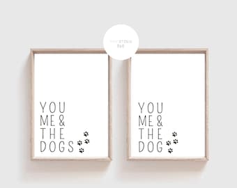 Witziges Hundeposter Digital Download, Wanddeko Spruch für Hundebesitzer. Wandposter für Hundeliebhaber