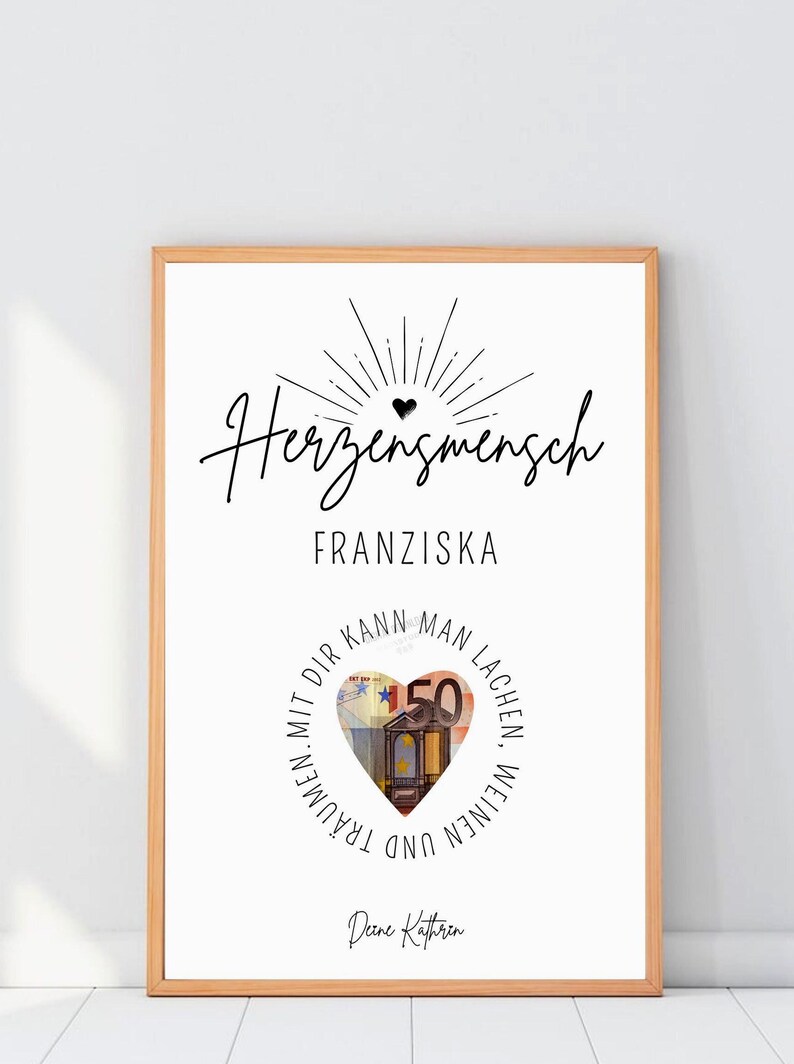 Geldgeschenk Geburtstag Vorlage zum Ausdrucken - Digitaldruck - Personalisiertes Geburtstagsgeschenk um Geld zu verpacken image 5
