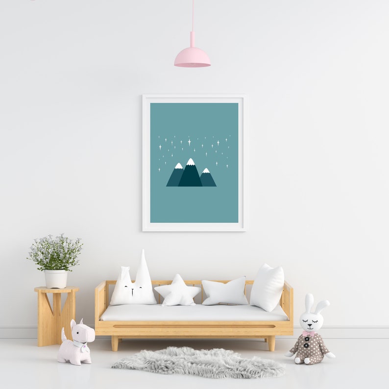 Mountain Nursery Print Mountain Wall Art Nursery Nursery Etsy Australia