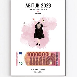 Geldgeschenk bestandener Bachelor oder Abitur - Personalisiertes Poster als PDF - Geld schenken zum Schulabschluss image 6