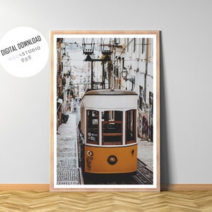 Portugal Photography, Portugal Print, Tram, Lisbon Printable, Streetcar, Printable Fine Art, Travel Print, digital Download, travel print